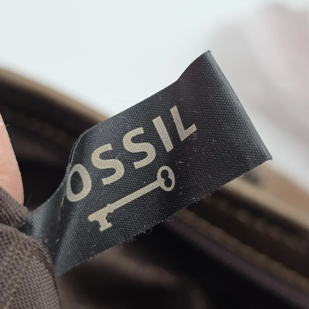 FOSSIL Long Live Vintage Soft Copper Brown Pebble Leather Hobo Purse Bag‎ Hippie